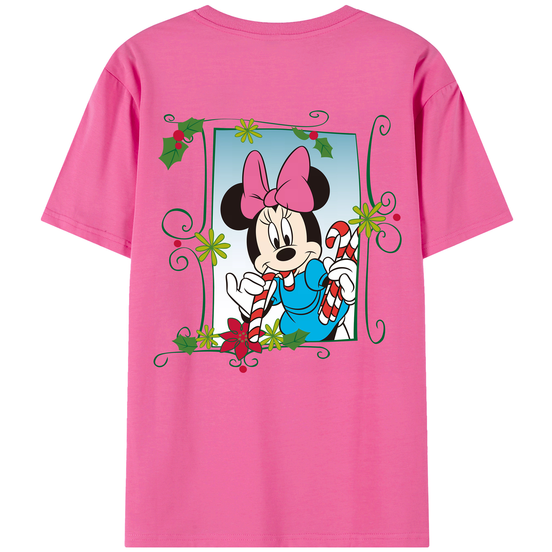 （画像用） ミッキーマウス Mickey Mouse レディース半袖Tシャツ(バックプリント)